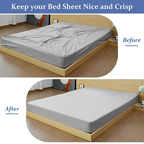 3pcs Adjustable Elastic Bed Sheet Holder Straps for Corners - Heavy Duty Sheet Clip Fasteners for Bedding