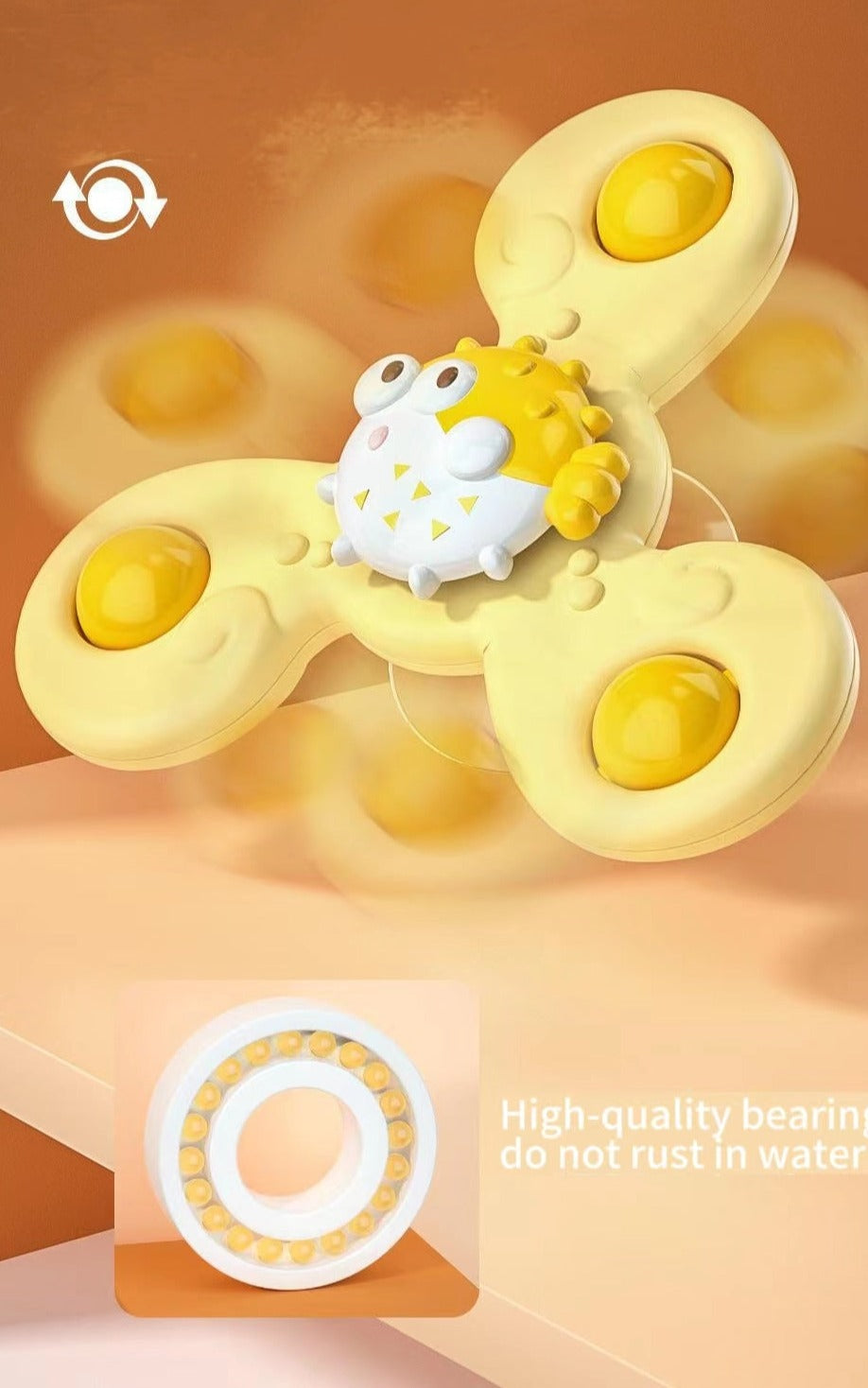 3pcs Sea Animals Baby Spinner Toys with Suction Cups - babies rattle toys, spinning toys for babies, toys for infants, spinner toys for babies, window toys, baby spinner toy, spinners for babies, suction cup toys for toddlers, spinner toys for toddlers