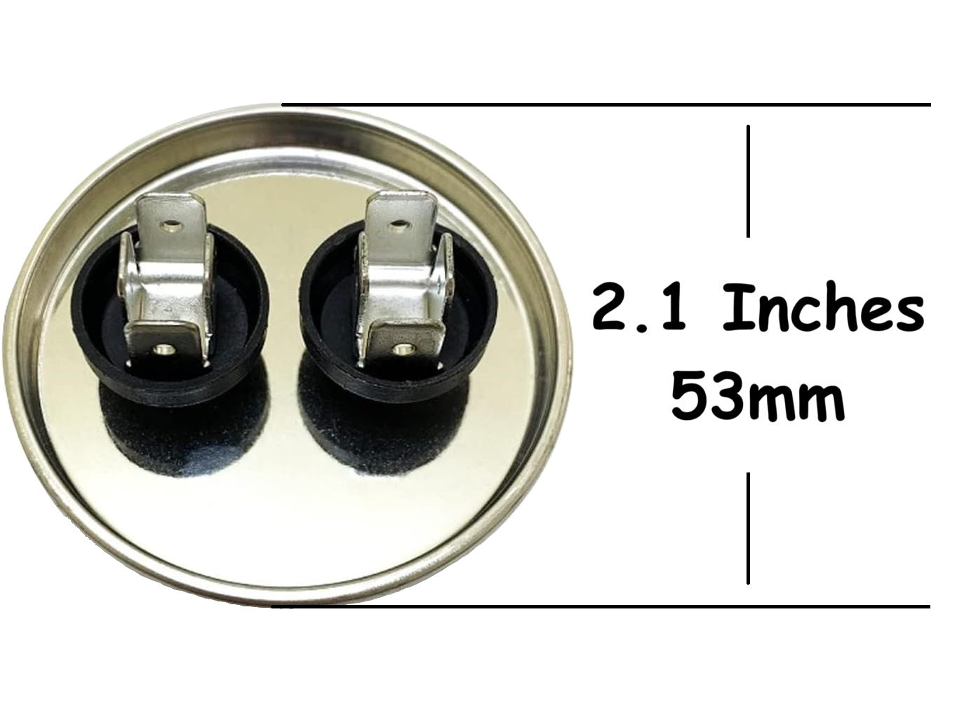 Round HVAC 25(uF/MFD) Motor Run/Start AC Capacitor - 370/440VAC/450VAC Air Conditioner Unit Capacitor(CBB65) for A/C Condenser and Compressor