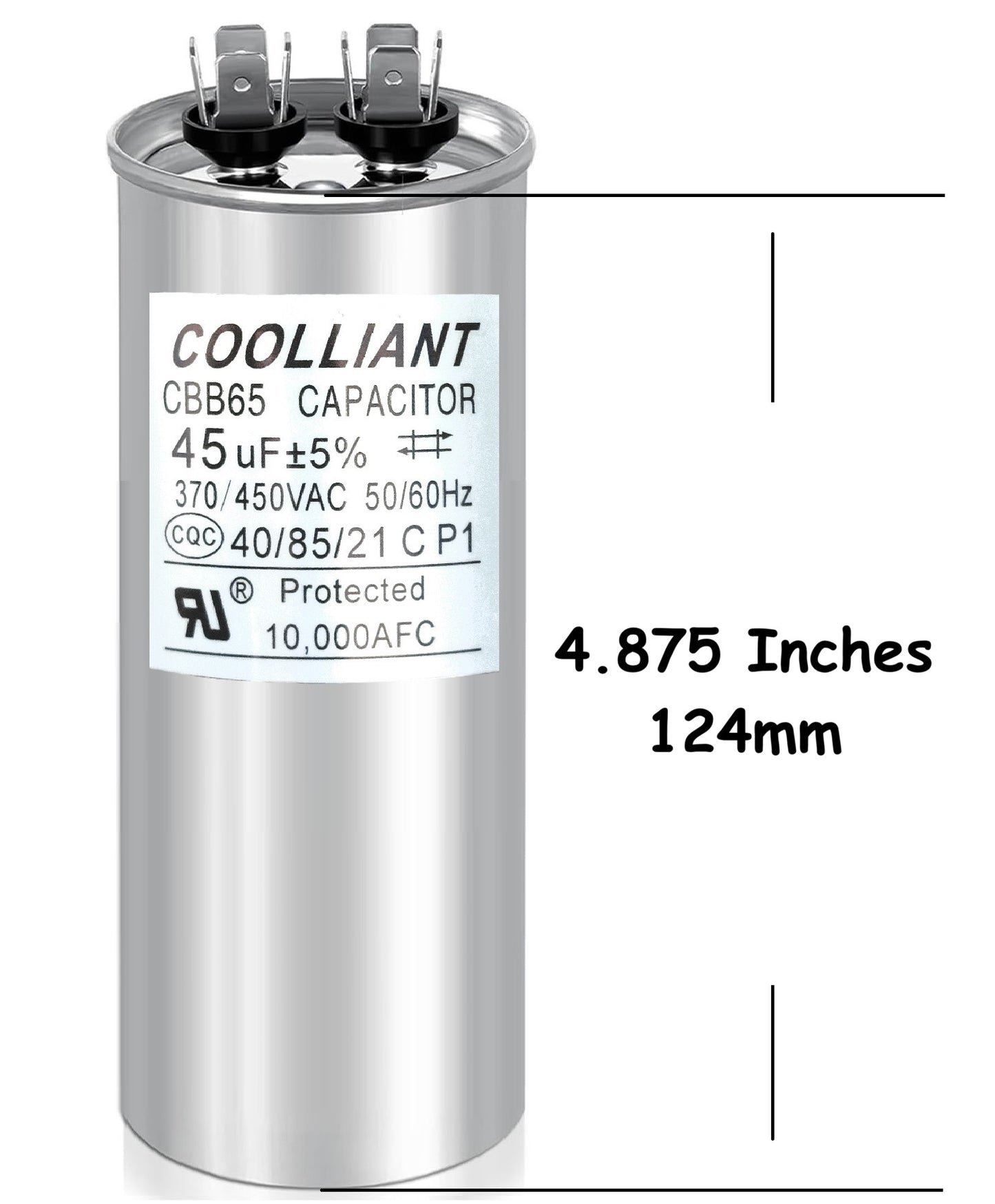 uF/MFD Round HVAC Motor Run/Start AC Capacitors - 370/440VAC/450VAC Air Conditioner Unit Capacitor(CBB65) for A/C Condenser and Compressor