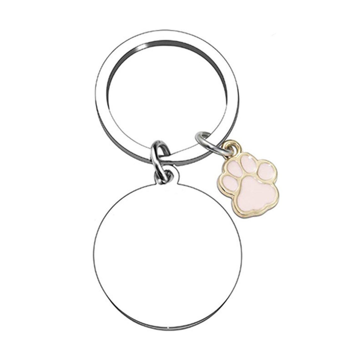 Personalized Funny Best Cat Mom Ever Keychain With Cute Paw & Keyring
