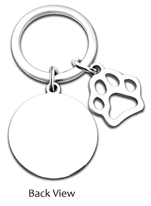 Personalized Laser Engrave Best Dog Mom Ever Key Chain - funny pet keychain, dog key chain, pet owner key ring, pet mom key chain, dog mom keyring