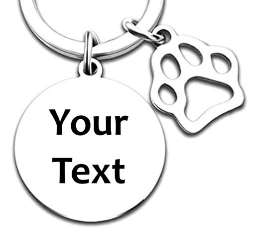 Personalized Laser Engrave Best Dog Mom Ever Key Chain - funny pet keychain, dog key chain, pet owner key ring, pet mom key chain, dog mom keyring