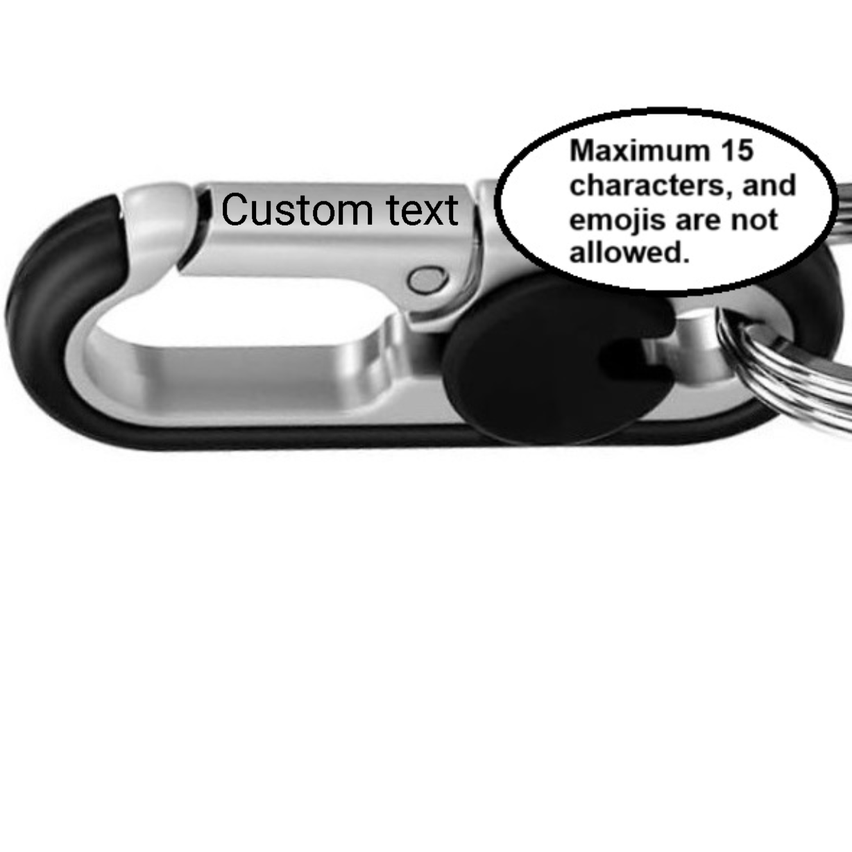 Carabiner Heavy Duty Double Ring KeyChain with Bottle Opener - locking key ring, key fob holder, keychain carabiner, car key chain for backpacks, clip for keys, keychains for car keys