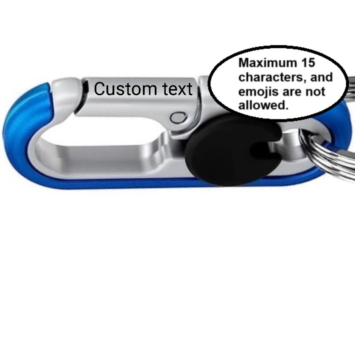 Carabiner Heavy Duty Double Ring KeyChain with Bottle Opener - locking key ring, key fob holder, keychain carabiner, car key chain for backpacks, clip for keys, keychains for car keys
