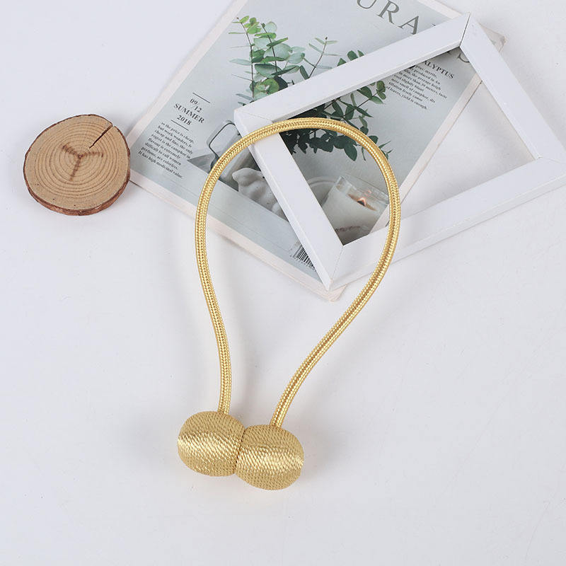 Golden 2 pcs Magnetic curtain tiebacks - curtain holdbacks, curtain accessories, curtain tie backs, curtain magnets, curtain holders, magnets for curtains, curtain ties, tie backs for curtains 2 pack, curtains tiebacks, curtain spacers