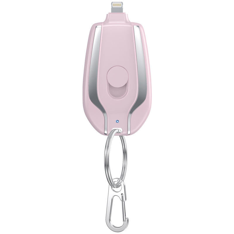 Mini Keychain Portable Charger/iPhone Power Bank - emergency backup charger, small size iphone charger, lightweight iphone charger, iphone battery pack, mini portable charger for iphone, portable charger fast charging, portable cell phone charger