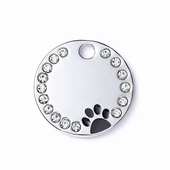 Personalized Dog/Cat Cute Paw Pet ID Tag with Unique Laser Engraving Name and Phone Number for Pet Collar or Key Chain