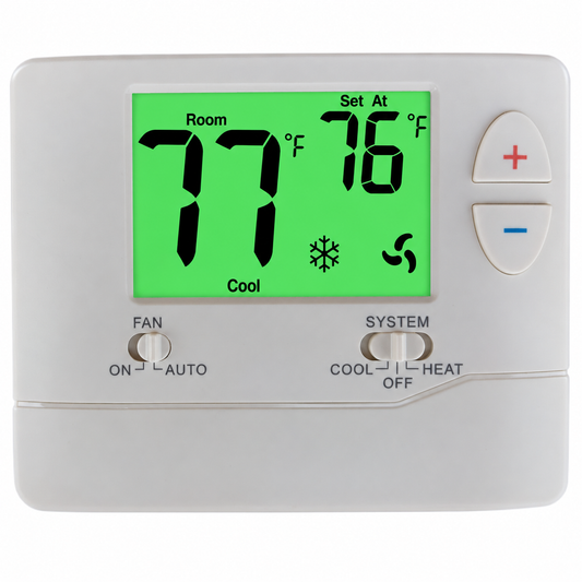 Air Conditioner AC-701 Non-Programmable Digital Thermostat | HVAC 24V Heating and Cooling Thermostat