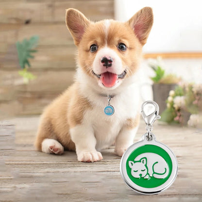 Personalized Sleeping Pet ID Tags with Trigger Snap Hook for Kittens and Cats Featuring Laser Engraving of Pet Name and Phone Number