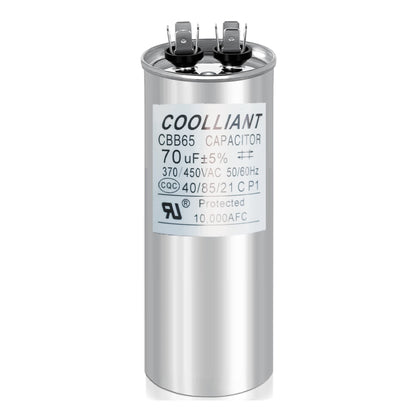 uF/MFD Round HVAC Motor Run/Start AC Capacitors - 370/440VAC/450VAC Air Conditioner Unit Capacitor(CBB65) for A/C Condenser and Compressor