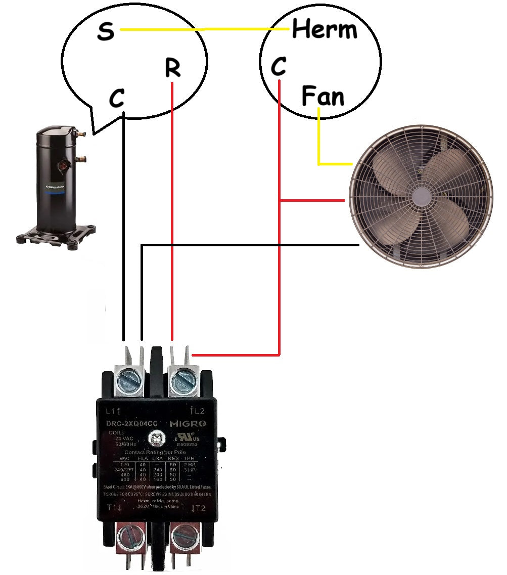 HVAC 40+5(uF/MFD) Dual Run/Start AC Capacitors - 370/440VAC/450VAC Air Conditioner Round Capacitor(CBB65B) for A/C Condenser Fan Motor and Compressor Unit