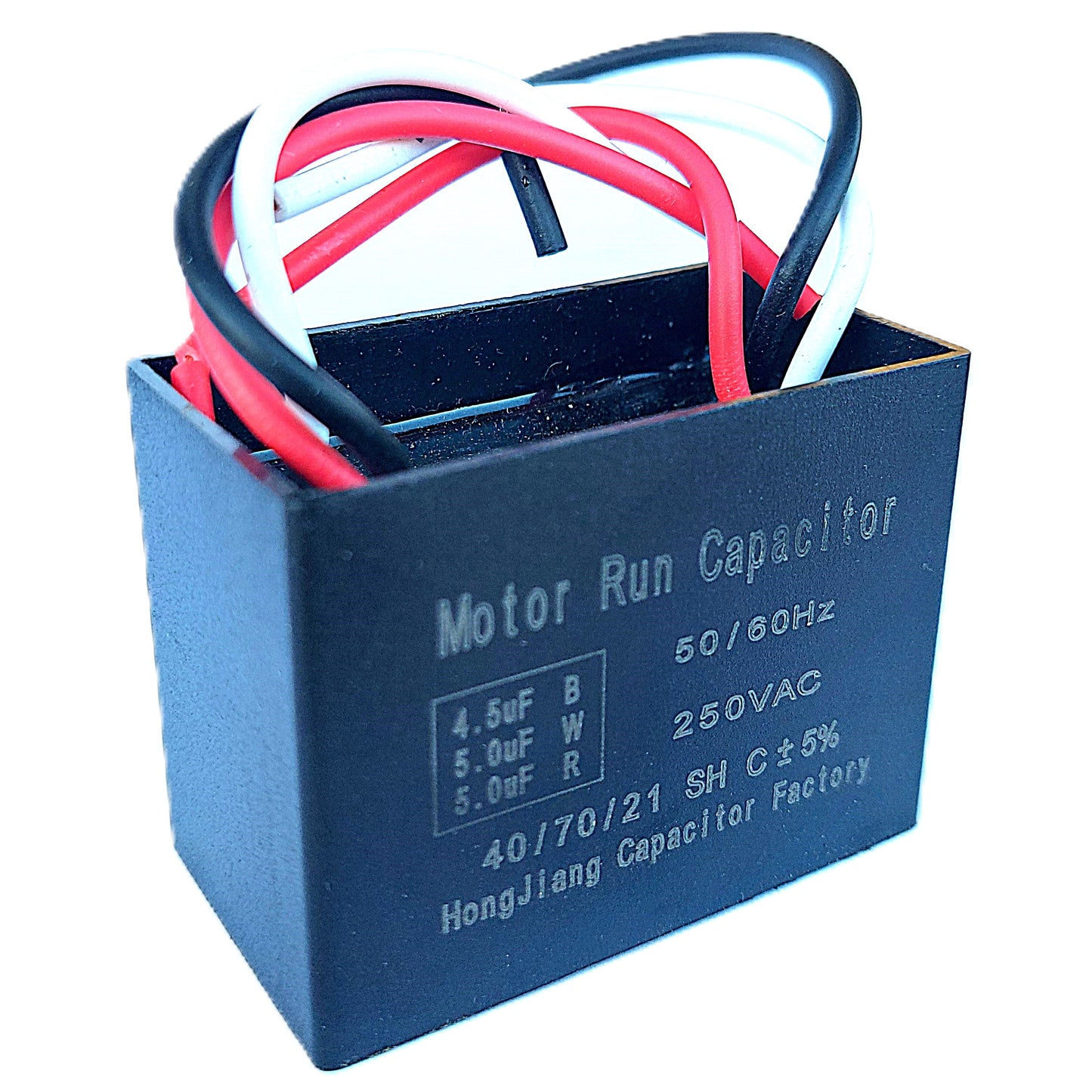 4.5uF+5uF+5uF (4, 5, or 6 Wires Compatible) 250VAC Motor and Fan Capacitor(CBB61) Replacement for Hampton Bay Ceiling Fan, Range Hood, Water Pump, Washing Machine, and Generator