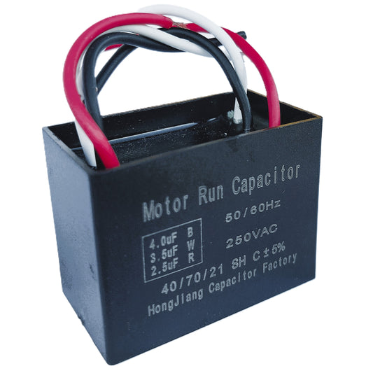 2.5uF+3.5uF+4uF (4, 5, or 6 Wires Compatible) 250VAC Motor and Fan Capacitor(CBB61) Replacement for Harbor Breeze Ceiling Fan, Range Hood, Water Pump, Washing Machine, and Generator
