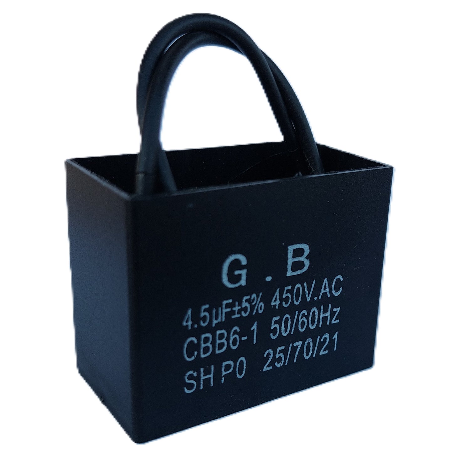 4.5uF (2 Wires) 450VAC Motor and Ceiling Fan Capacitor(CBB61) Compatible with 400VAC/350VAC/300VAC/250VAC - Electrical Power Relay Connecting Capacitor