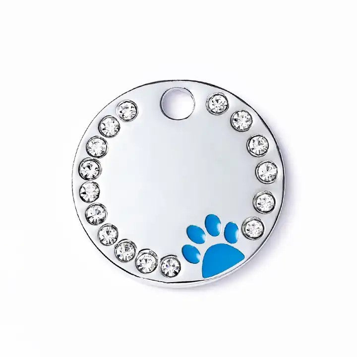 Personalized Dog/Cat Cute Paw Pet ID Tag with Unique Laser Engraving Name and Phone Number for Pet Collar or Key Chain