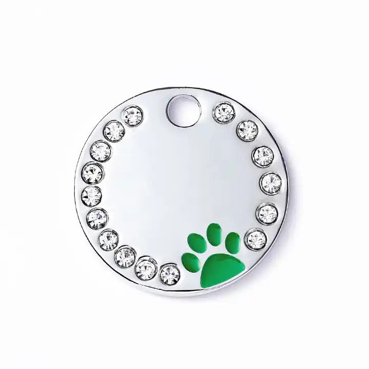 Personalized Dog/Cat Cute Paw Pet ID Tag with Unique Laser Engraving Name and Phone Number for Pet Collar or Key Chain