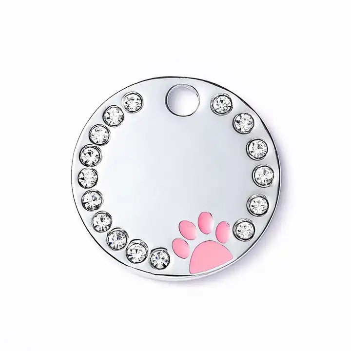 Personalized Dog/Cat Cute Paw Pet ID Tag with Unique Laser Engraving Name and Phone Number for Pet Collar or Key Chain