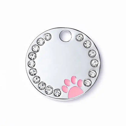 Personalized Dog/Cat Cute Paw Pet ID Tag with Unique Laser Engraving Name and Phone Number for Pet Collar or Key Chain