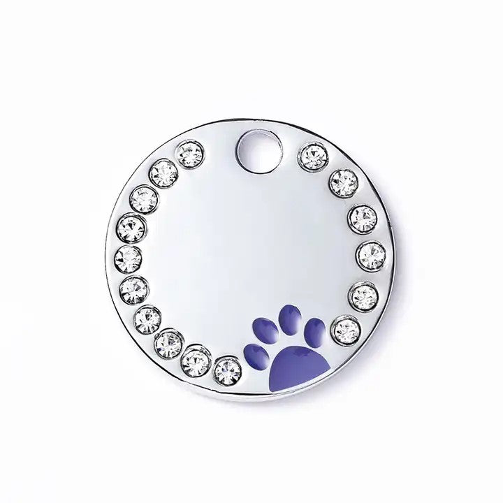 Personalized Dog/Cat Cute Paw Pet ID Tag with Unique Laser Engraving Name and Phone Number for Pet Collar or Key Chain