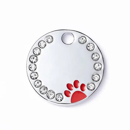 Personalized Dog/Cat Cute Paw Pet ID Tag with Unique Laser Engraving Name and Phone Number for Pet Collar or Key Chain