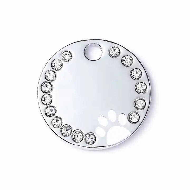 Personalized Dog/Cat Cute Paw Pet ID Tag with Unique Laser Engraving Name and Phone Number for Pet Collar or Key Chain